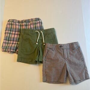 Janie and Jack Boys Shorts Lot 3 Size 2T Plaid Preppy Summer